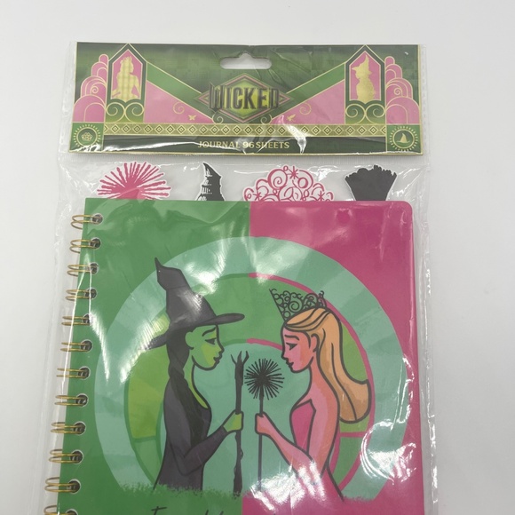 Universal Studios Wicked Spiral Notebook Journal w/ 4 Tab Dividers – New - Picture 2 of 5